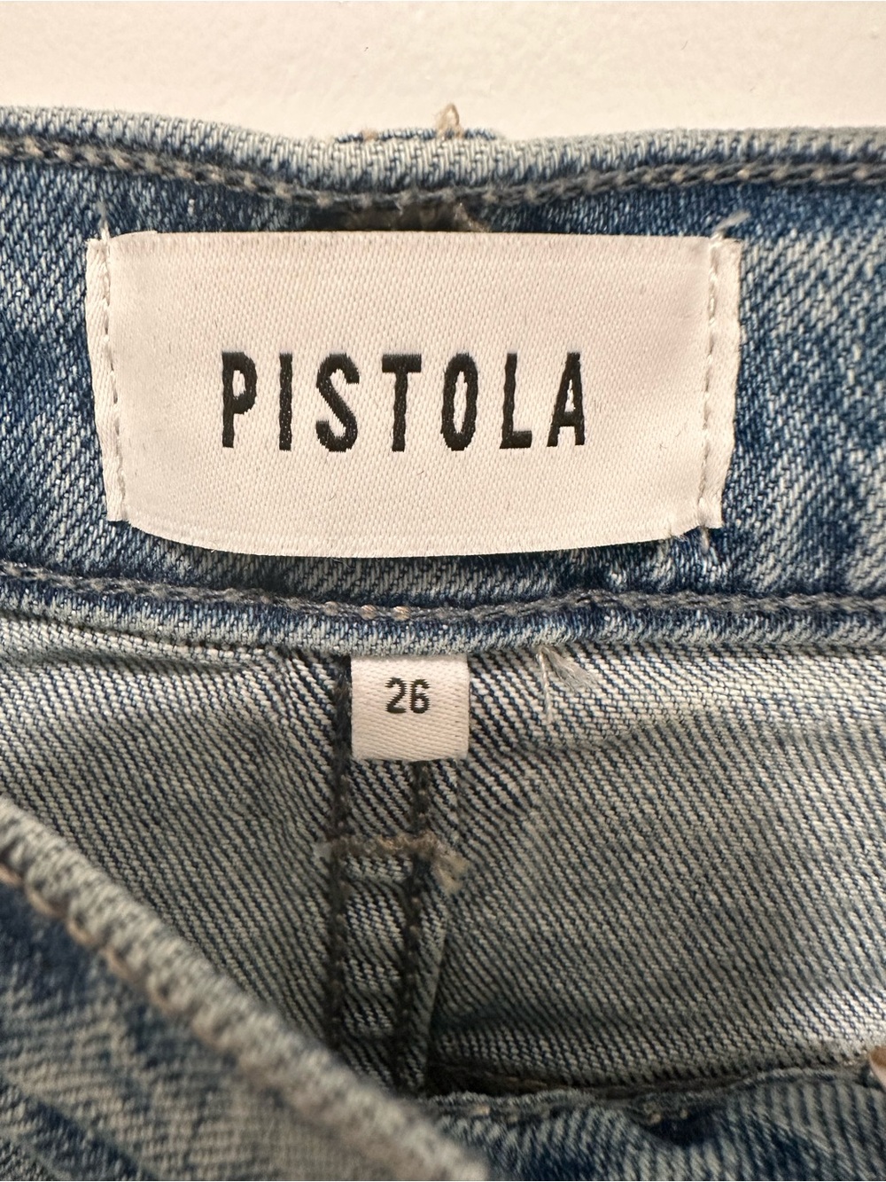 NWT Pistola Cassie Super High Rise Straight Jean Serpentine Vintage 26 $198 MSRP - Picture 5 of 7